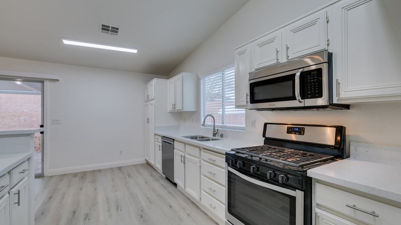 Renovated kitchen in a Fernwood single-family rental property in Las Vegas, Nevada